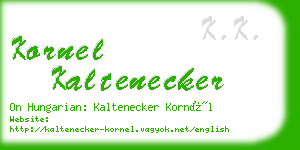 kornel kaltenecker business card